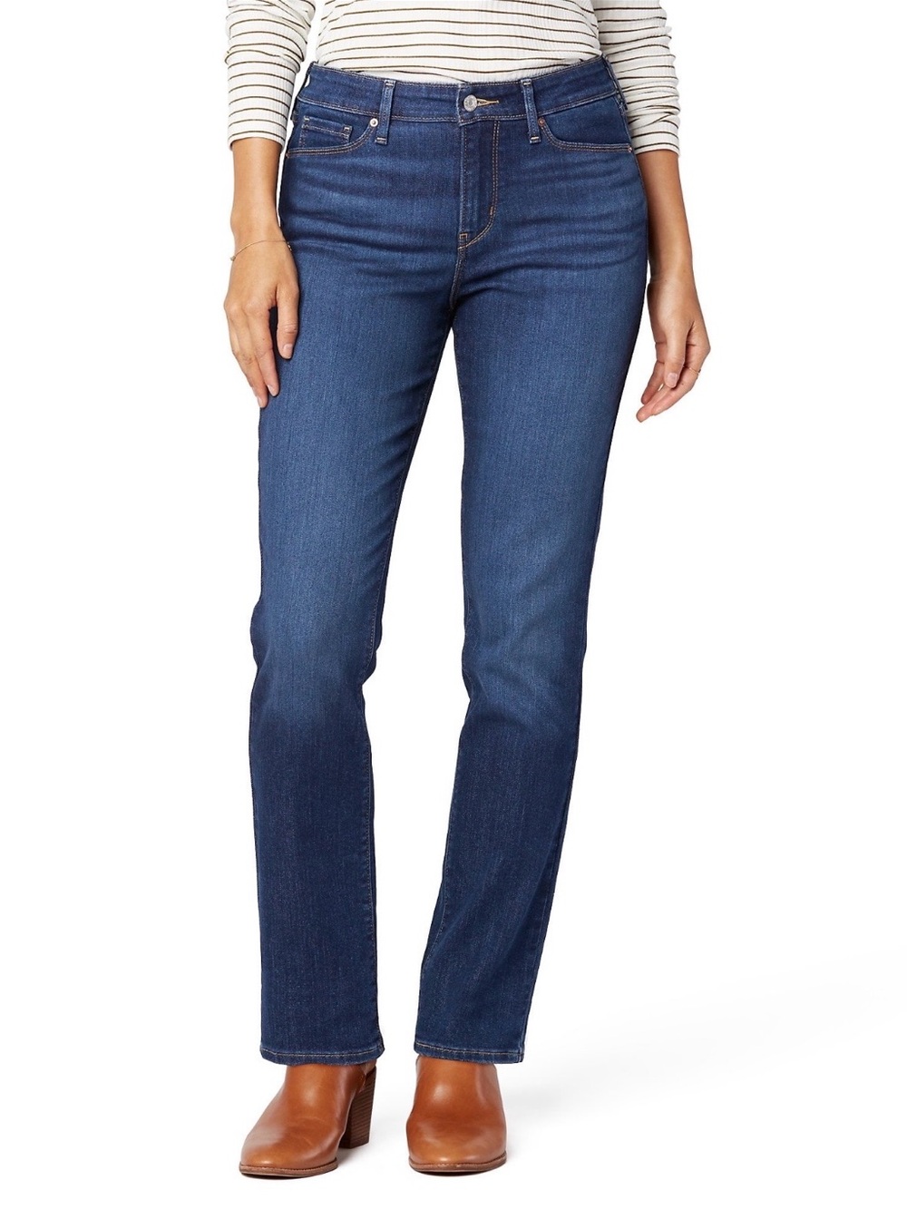 Levi Strauss Signature Mid Rise Straight jeans, women’s size 8.